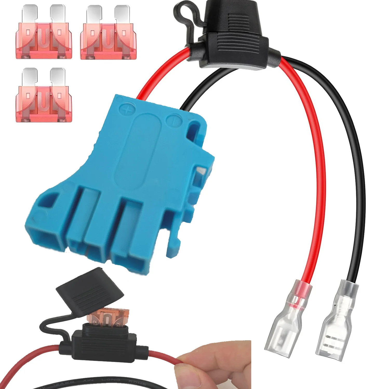 Chicote de Fios para Brinquedos Infantis Conector da Bateria Compatível com Peg-perego Bateria de 12 Volts Ride-on 40a 12 Awg