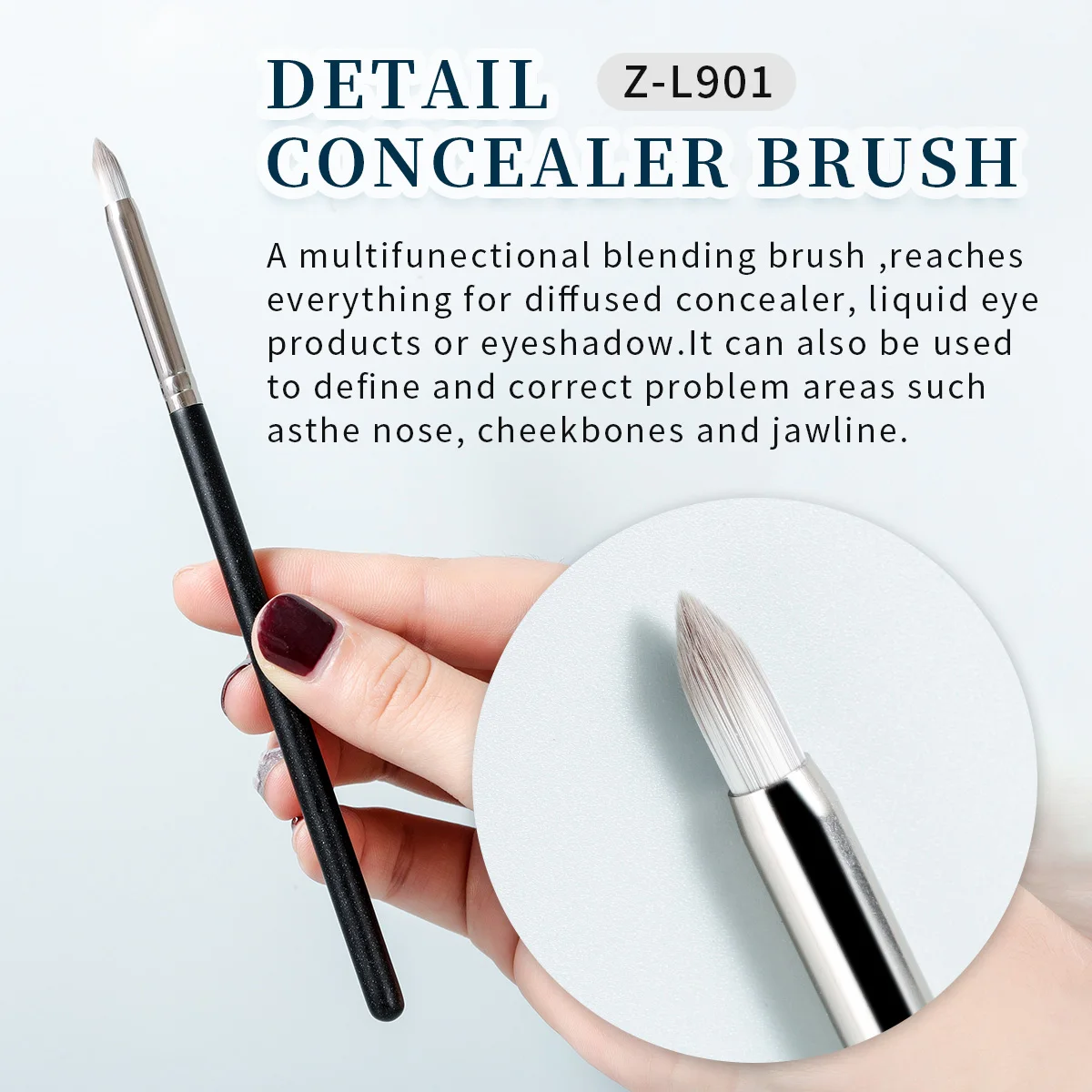 OVW Angled Liquid Foundation Brushes Synthetic Hair Concealer Powder Contour Blush Highlighter Makeup Brush