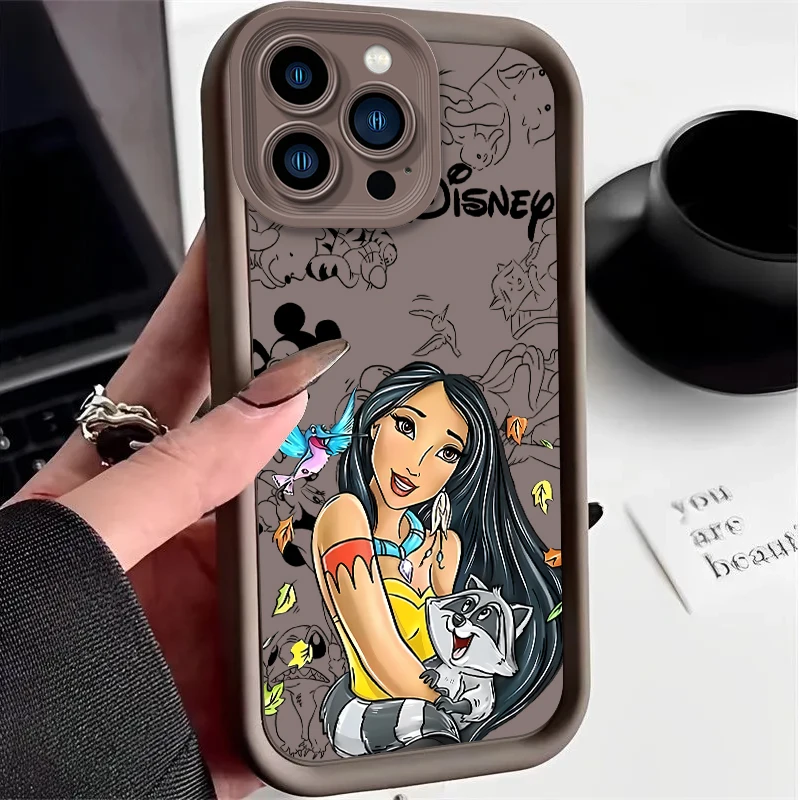 Disney Ariel Princesses جراب هاتف للصدمات ، غطاء سيليكون ، iPhone 16 ، 15 ، 14 ، 13 ، 12 ، 11 Pro Max ، XS ، X ، XR ، 8 ، 7 ، 6S ، 6 Plus ، SE ، من