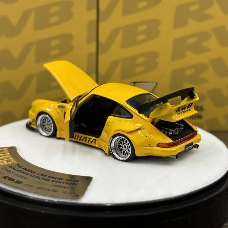Nieuw Op Voorraad Pgm 1:64 Porsche Rwb 930 993 Maleisië Tentoonstelling Editie Auto Legering Miniatuur Diecast Porsche Ornamenten Aangepaste Speelgoed