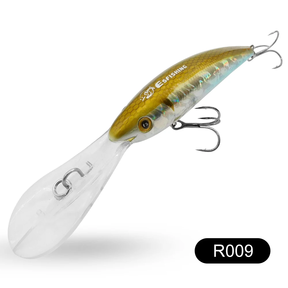 ESFISHING Angelköder Wobbler für Hechtangeln 90mm 16g Easy Sprinter Schwimmender Minnow