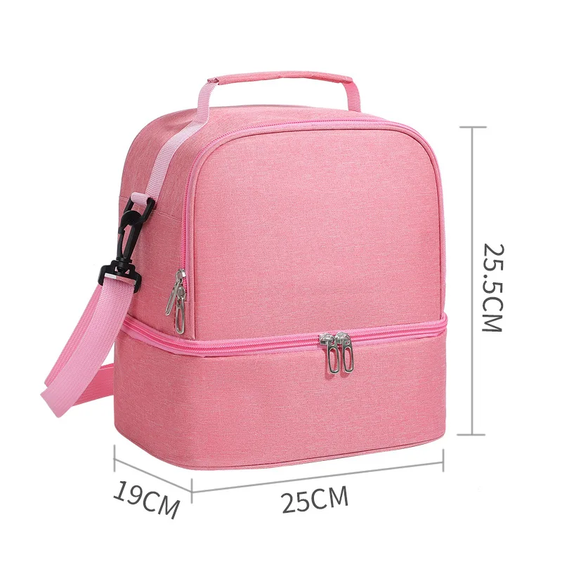 Portable Lunch Bag Thermal Insulated Lunch Box Tote Cooler Handbag Waterproof Backpack Bento Pouch Company Food Storage Bags