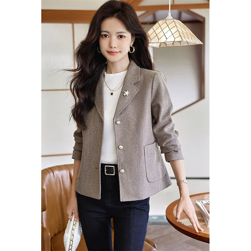 2026 New fashion Suit Coat  Women's Blazer Spring Autumn Jacket korean Women Receive High Praise Short Coat Top Casaco Feminino