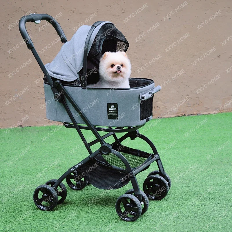 

Pet Stroller Dog Outing Trolley Lightweight Dog Stroller Cat Folding Cart Pet Cart