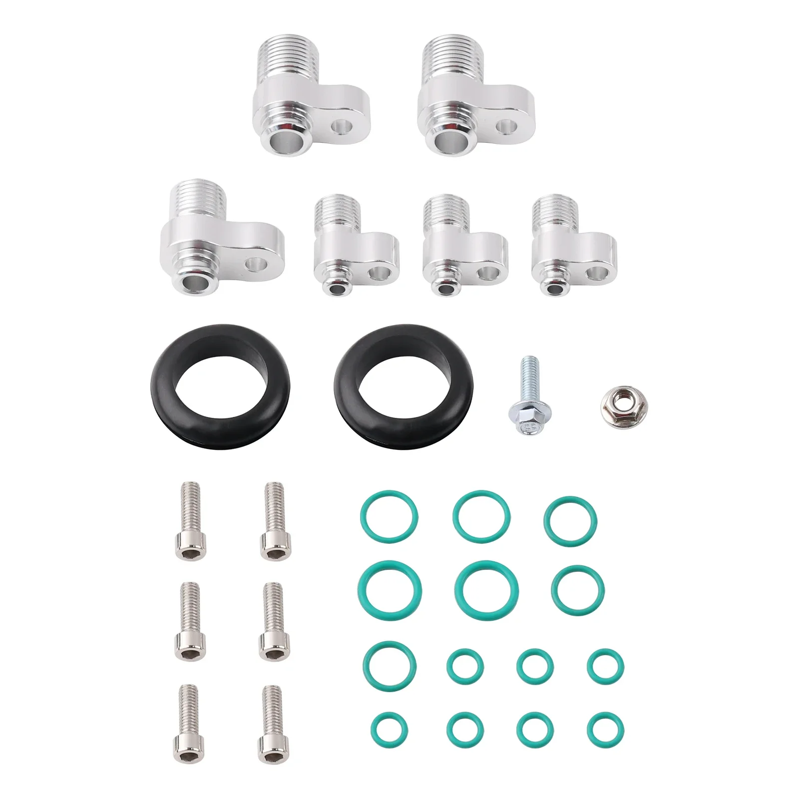 K Swap A/C Air Conditioning Fittings Adapters Custom Line Tuck Kit For Honda Acura K20 K24 K Series Civic DC2 CRX EG EK - view 3