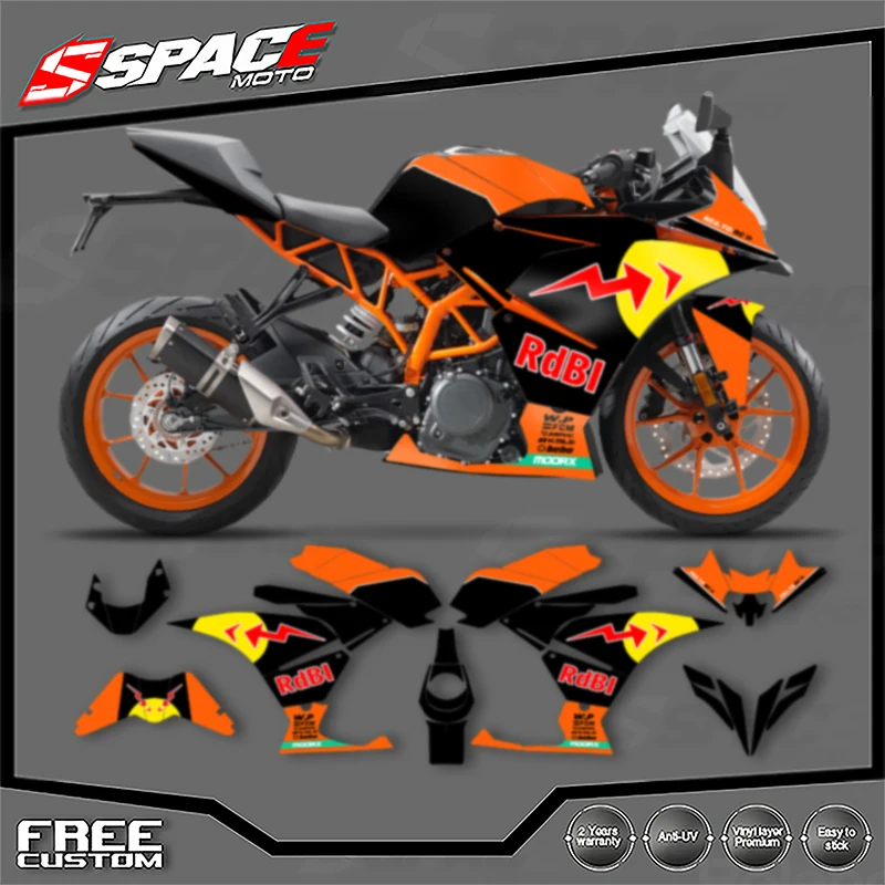 

SPACE Custom Motorcycle Graphics For KTM 2017 2018 2019 2020 RC250 17-20 RC250 390 Decal Stickers Kits 003