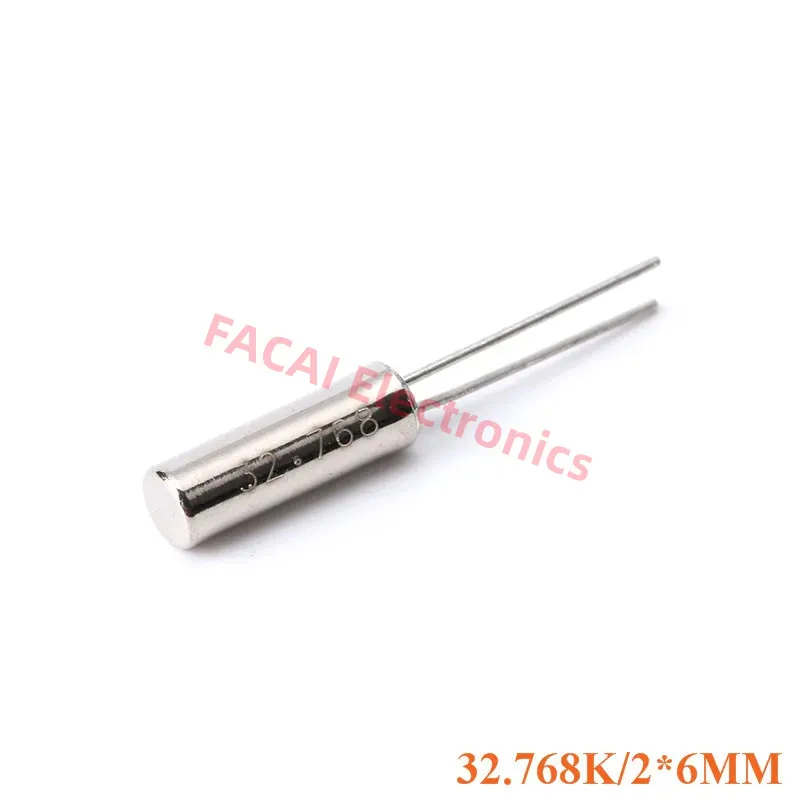 10pcs/lot 32.768KHz 32.768 KHZ 32.768K Frequency Resonator Oscillator Quartz Crystal Cylender 2*6mm