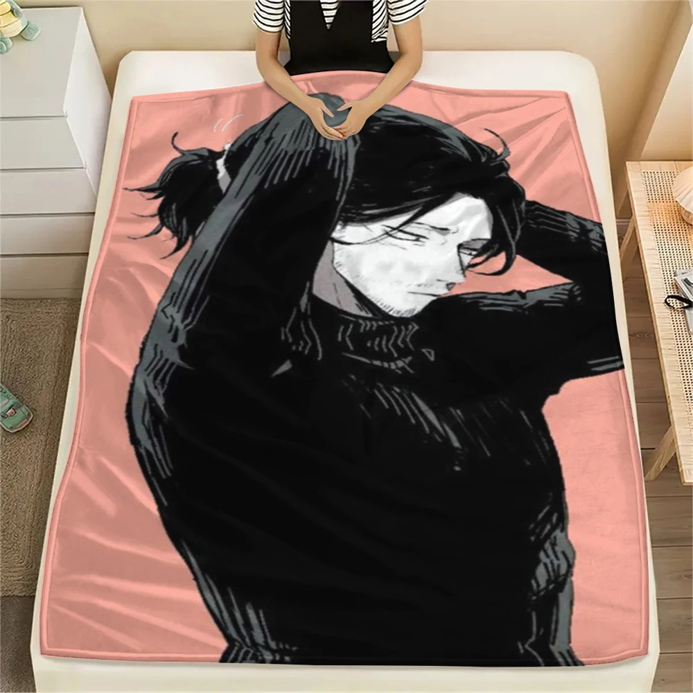 My Hero Academia Shota Aizawa Flannel Blanket Printed Warm for Bedroom Living Room Sofa Dorm -xia86