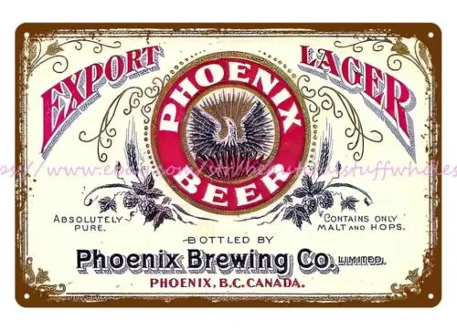 poster inspirational decor Export lager Phoenix beer brewing metal tin sign