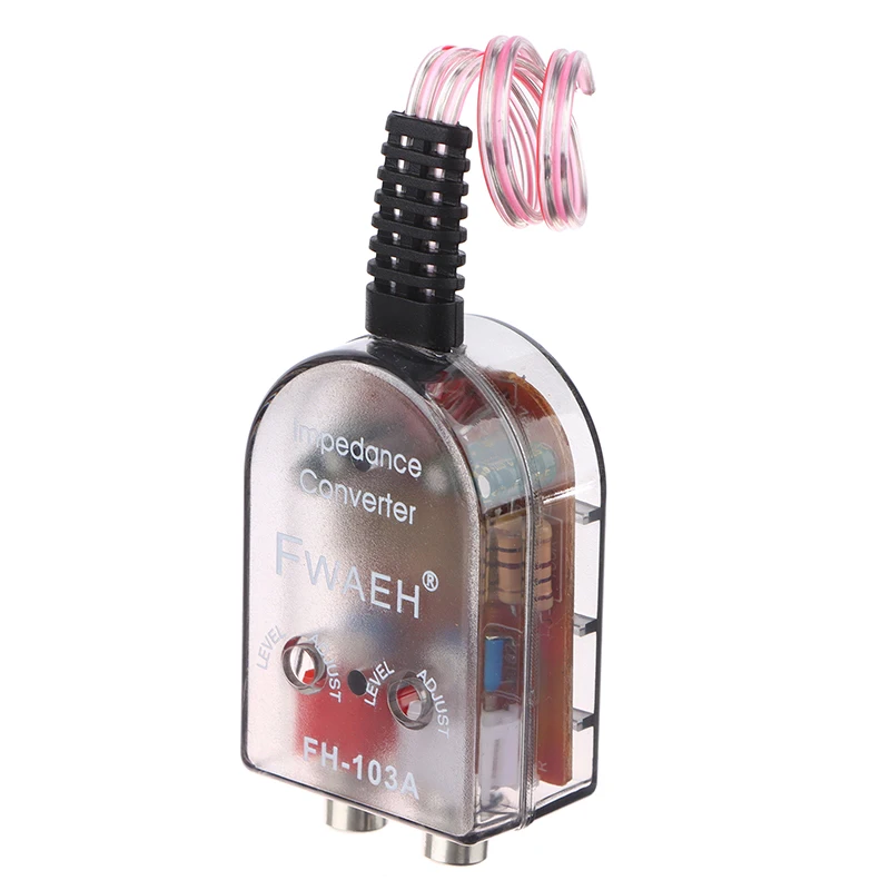 

CACA1pc plastic 55*36*25mm High Level Speaker Signal To Low Subwoofer Converter To Low Level Adapter Car Audio High
