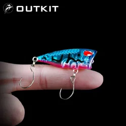 Mini leurre méné rigide flottant Popper, appât Élidéal pour la pêche au brochet, 4cm, 3g, 1 unité