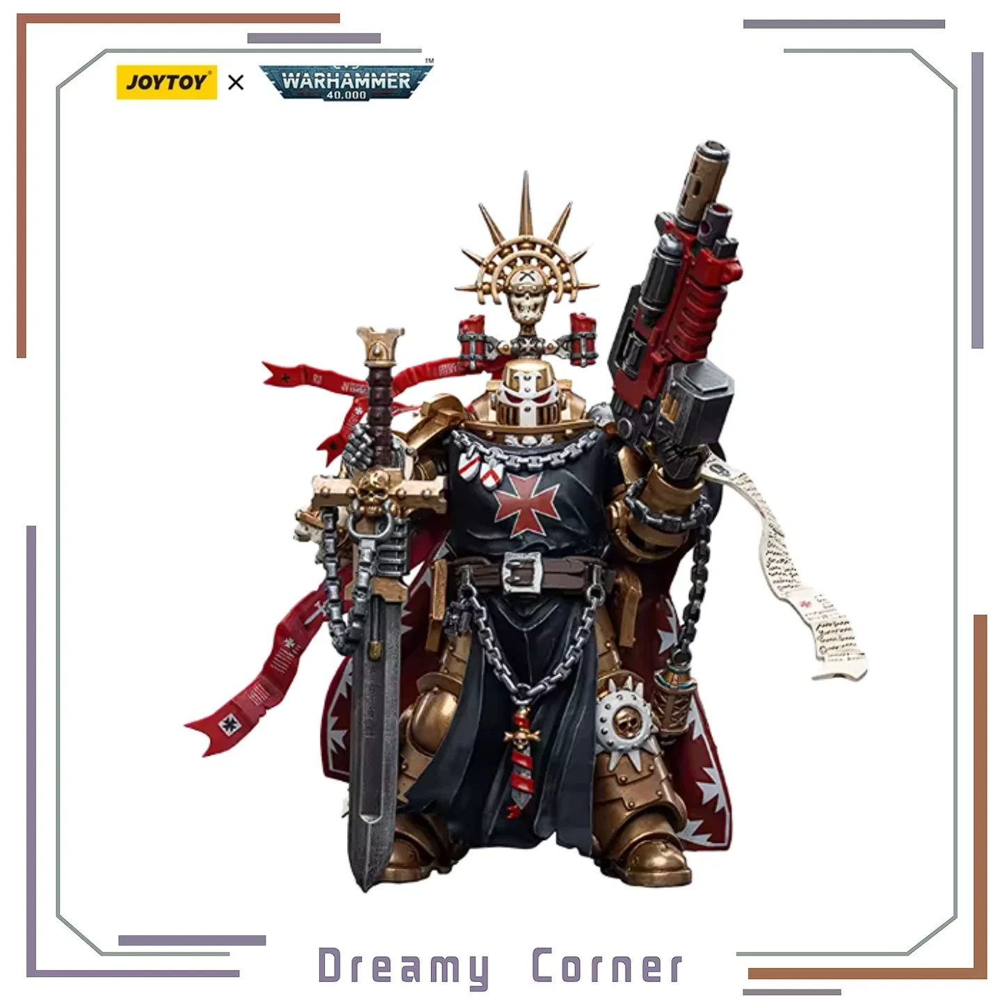 【24 Hours Delivery】JOYTOY  Action Figure Warhammer 40K Black Templars High Marshal Helbrecht 1/18 toy