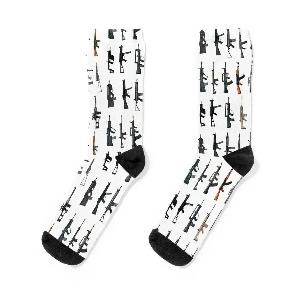 Top Rifles from All over the globe, vertically positioned Socks christmass gift Rugby kawaii Ladies Socks Men's