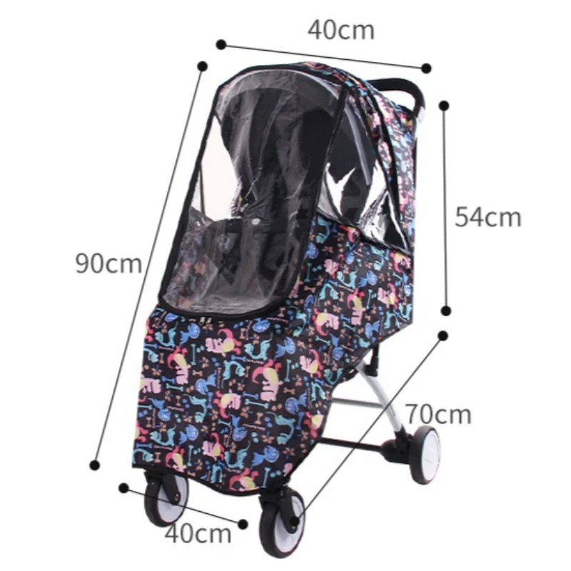 Universal Baby Stroller Rain Cover Weather Shields Cart Windshield Raincoat Newborn Windproof Stroller Accessories view 6