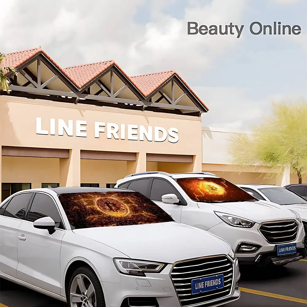

B-Bitcoin Windshield Sunshade Car Window Windscreen Cover Sun Shade Auto Sun Visor Car-covers Car Solar Protection