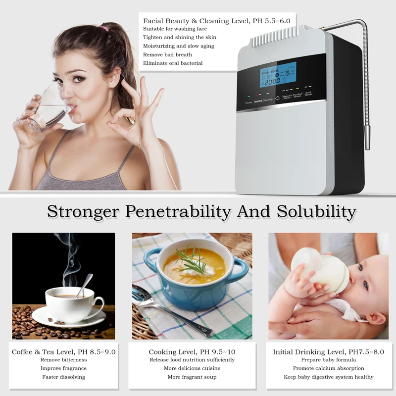 alkaline water ionizer water machine