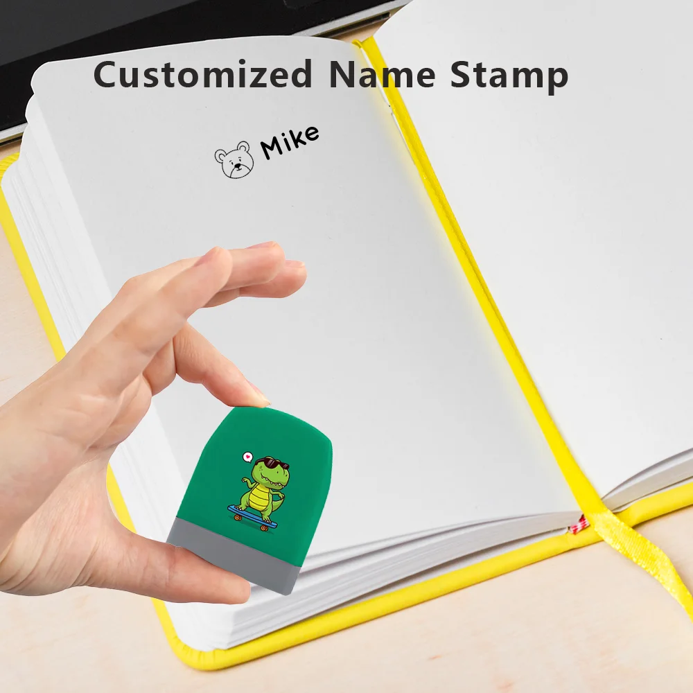 1 PC A crocodile playing skateboard Personalized Name Seal Customized Name Seal Provide Convenience for Perfecting Your Own Prod