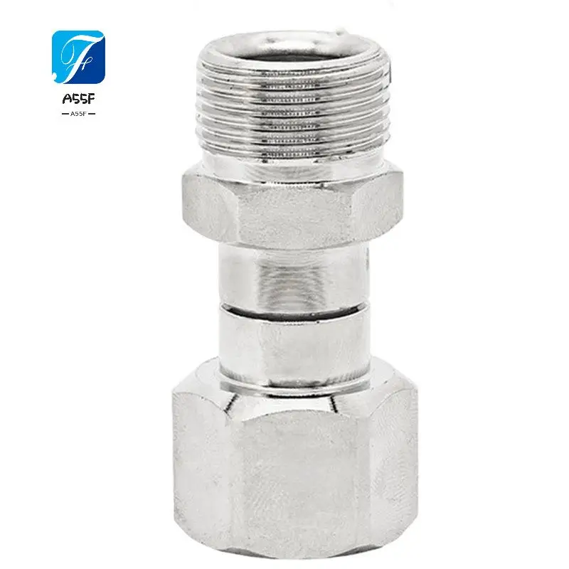 A55F-Stainless Steel High-Pressure Washer Rotary Joint, 360-Degree Rotating Anti-Tangling Connector, Suitable For M22.