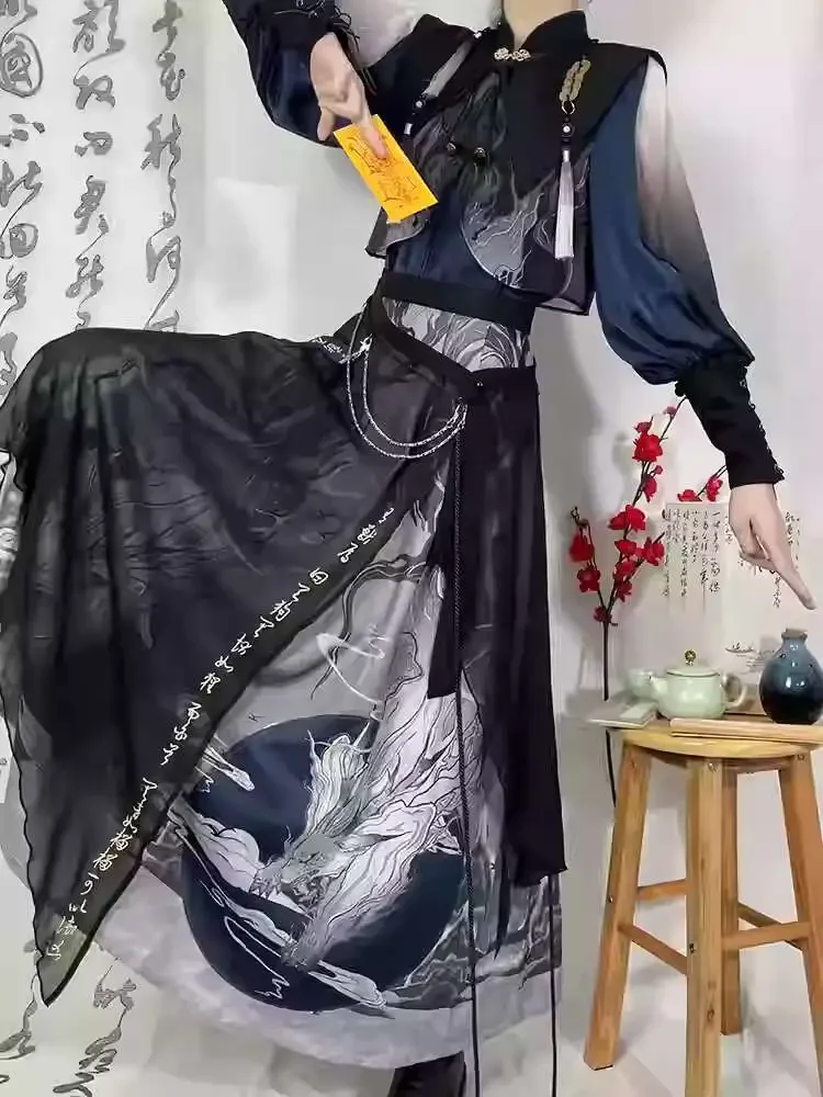 

Wuxia Style Hanfu Womens Han Elements Youthful Feeling Ancient Costume Guofeng Cos Cosplay New Chinese Style