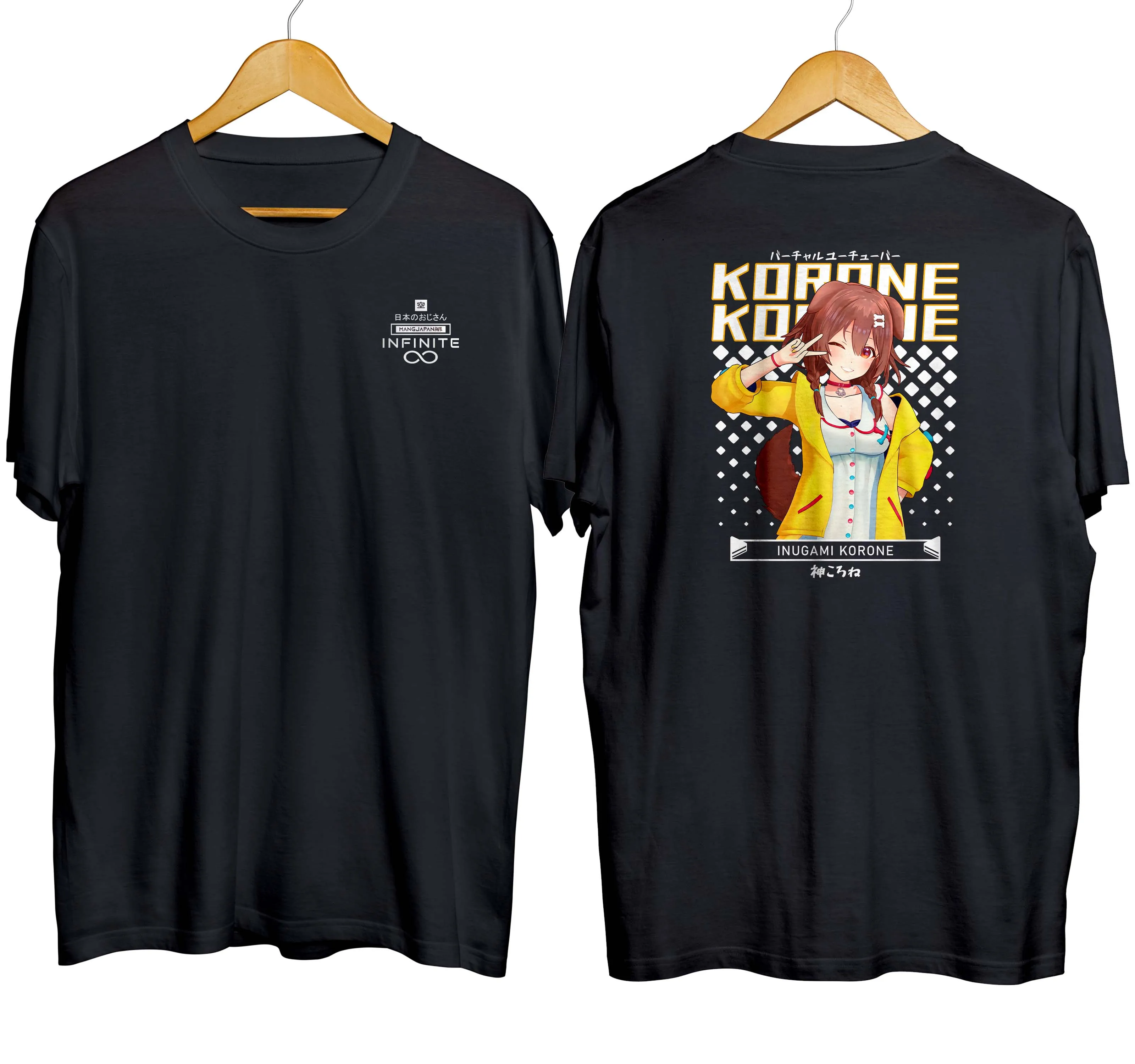 

T-shirt distroanime vtuber INUGAMI KORONE - HOLOLIVE JPN 100% cotton combed Anime Girls Cute Style Comic-Con Surrounding Funny T