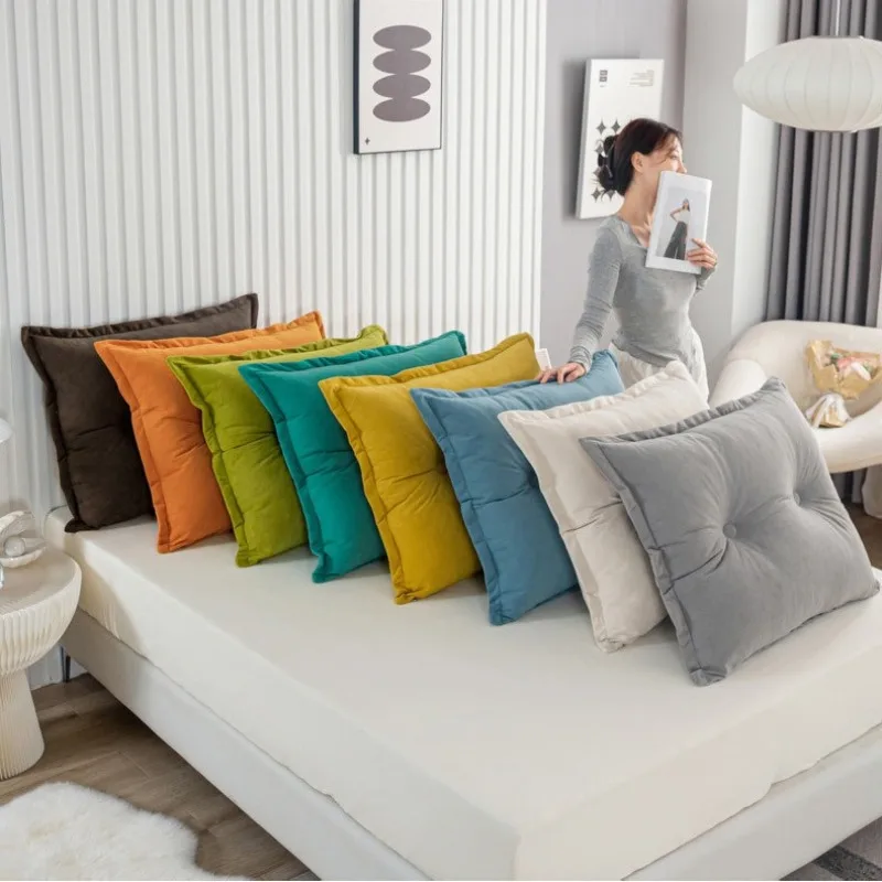 Rectangle Wedge  Bed Cushion with Filler Backrest Headboard Long Body Pillow /Wedge Pillows  틈새쿠션