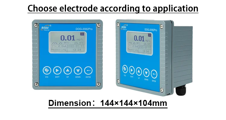 DOG-2082PRO Industrial Water Quality DO Dissolved Oxygen Oxigen Measuring Concentration Monitor Analyzer Controller Meter