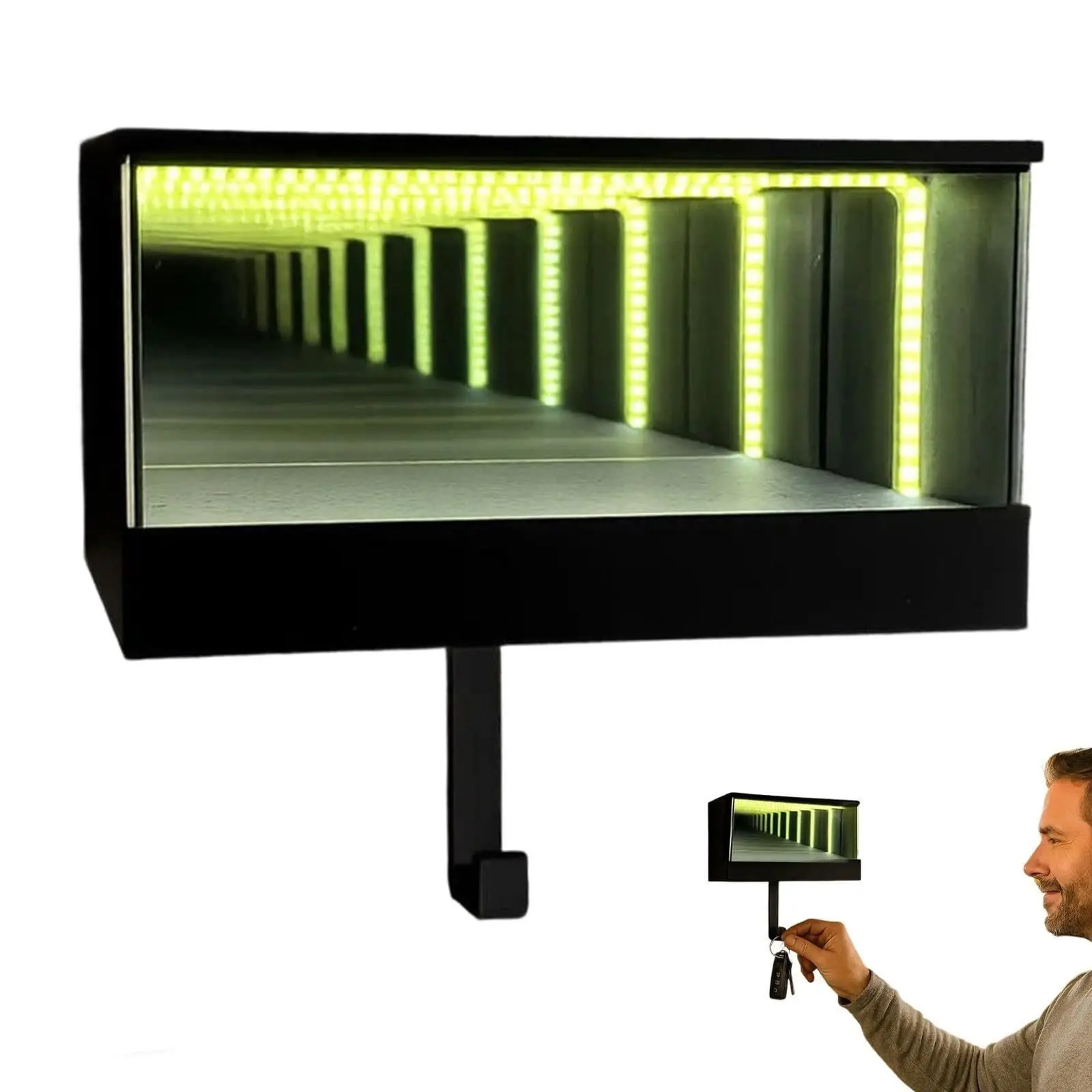 جدار جبل حامل مفتاح السيارة المرآب هوك ثلاثية الأبعاد مطبوعة مصباح ليد سهلة التركيب المفاتيح المنظم تخزين الرف ديكور مكتب المنزل