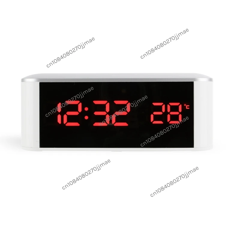 Household LED Electronic Mirror Clock, Household Thermometer Clock, Alarm Clock