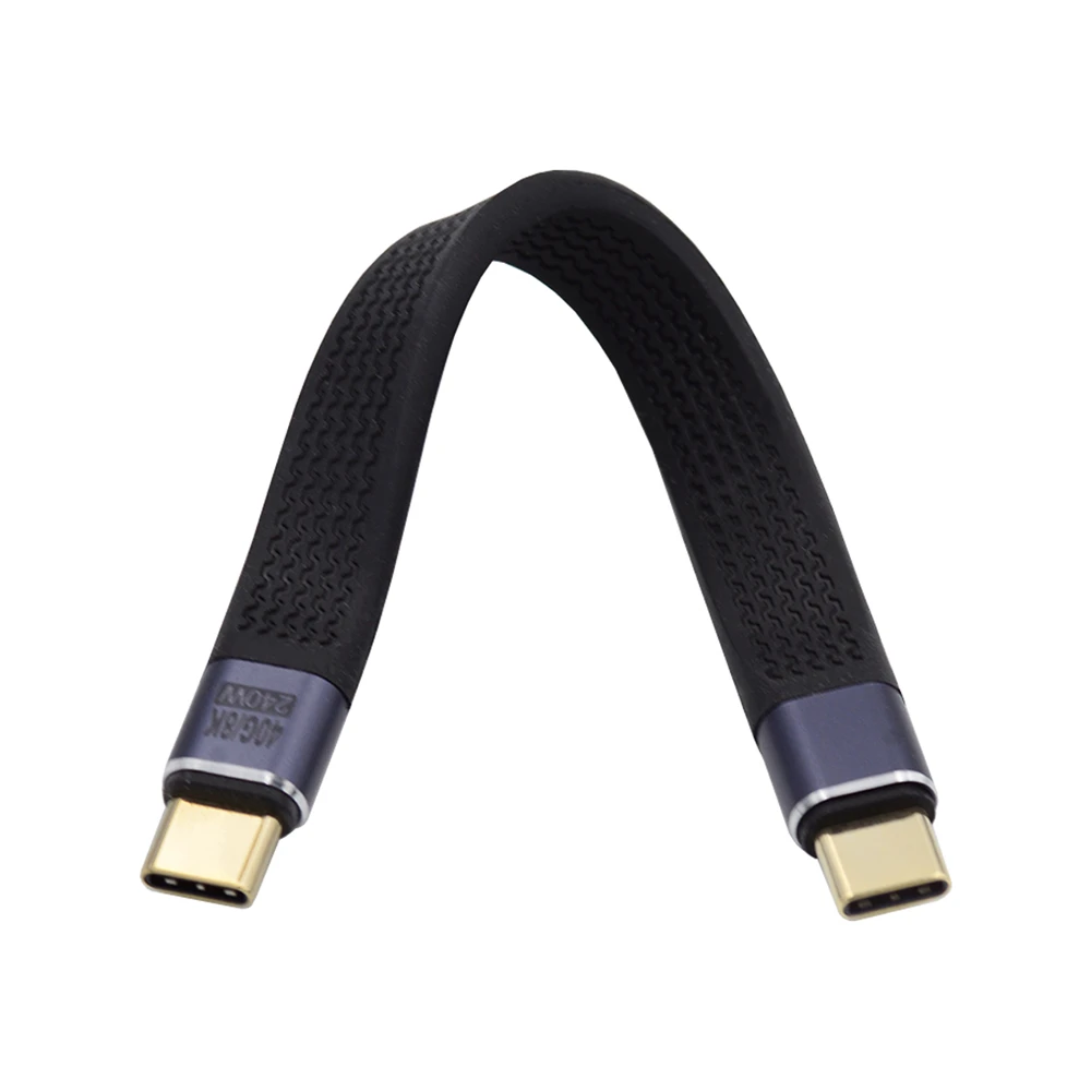 Chenyang USB C Cable USB4 USB Type C 40Gbps PD 240W 100W 8K Flat Slim FPC Data Charge Extension Cable 13cm