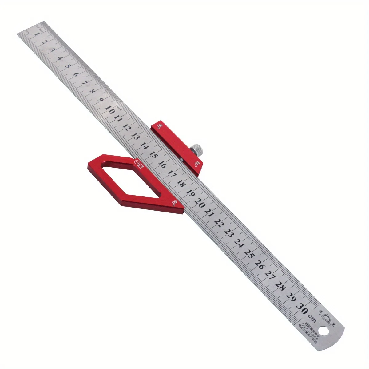 Center Finder 45/60/90 Degree Angle Scriber Line Marking Gauge, Multi-func Steel Ruler Positioning Block Layout Measuring Tools