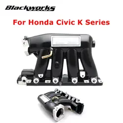 Aluminum Intake Exhaust Manifold Pipe CT1303 For Honda 06-11 Civic K-Series K24A2 K20Z3 04-08 Acura TSX Black Silver IM-1003-BK