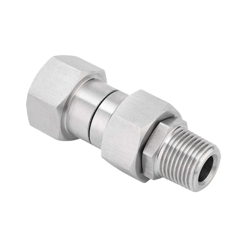 High Pressure Adapter Pressure Swivel 4000 PSI Rated Full Rotation Design Quick Installation For Pressure Hose