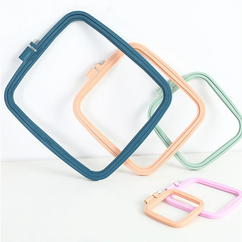 Handmade Embroidery Frame Ring Square Plastic Embroidery Hoops Sewing Tool Set For DIY Cross Stitch Needle Craft Tool