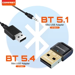 COMFAST Mini Bluetooth USB Adapter BT5.1/5.4 Dongle Audio Receiver For Speaker Wireless Mouse Computer Transmitter Adaptador