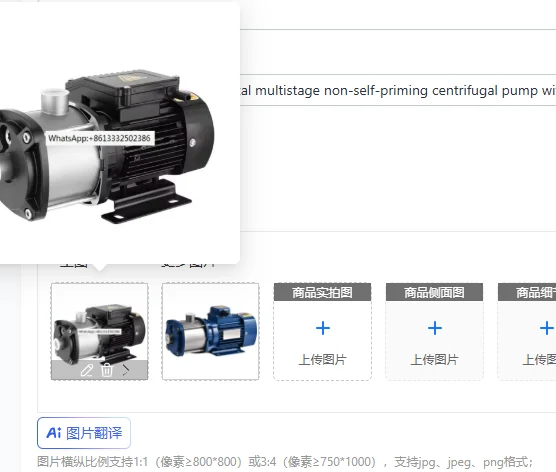 Easy installing Horizontal multistage non-self-priming centrifugal pump with long shaft electric motor