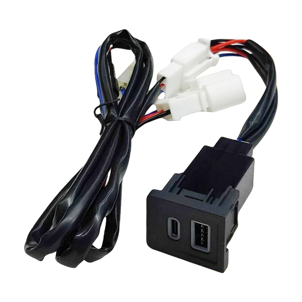 

Автомобильный адаптер для быстрой зарядки телефона с двумя USB-портами, быстрое зарядное устройство с разъемом PD+QC3.0 для VW Multivan T5 2003-2015