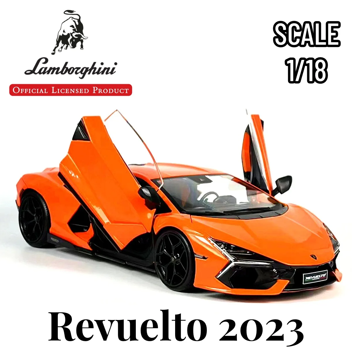 

1:18 Lamborghini Revuelto 2023 Replica Car Model Official Licensed Scale Diecast Vehicle Miniature Art Kid Boy Xmas Gift Toy