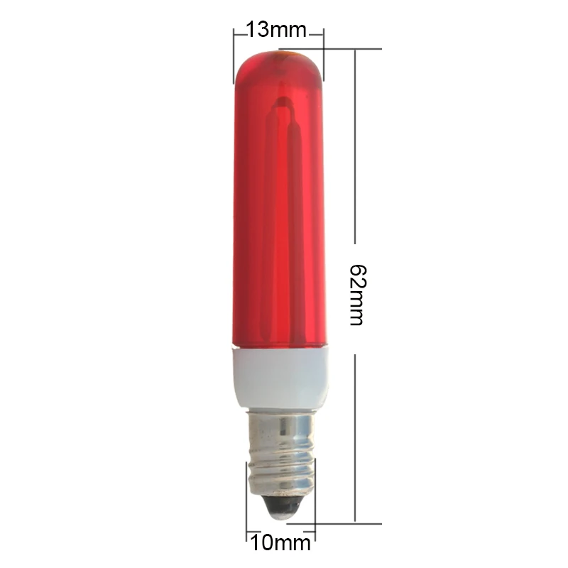 1x E10 2W Colorful Mini LED Filament Ampoule Bulb 12V 24V 220V Energy Saving Auto Indicator Warning  Light Home Decor Lamp