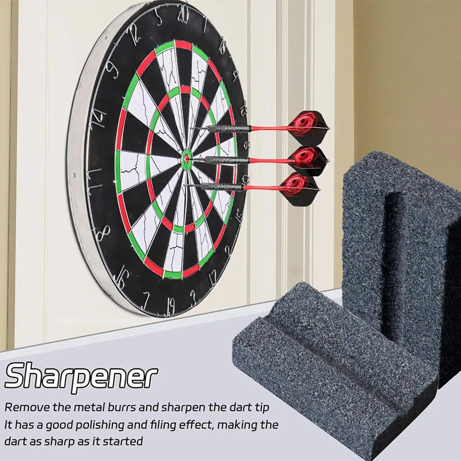 Dart Sharpener V-Shape Darts Sharpenning Tool Grinder Sharpener Portable Tip Point Dart Sharpening Stone Dart Sharpener Tools