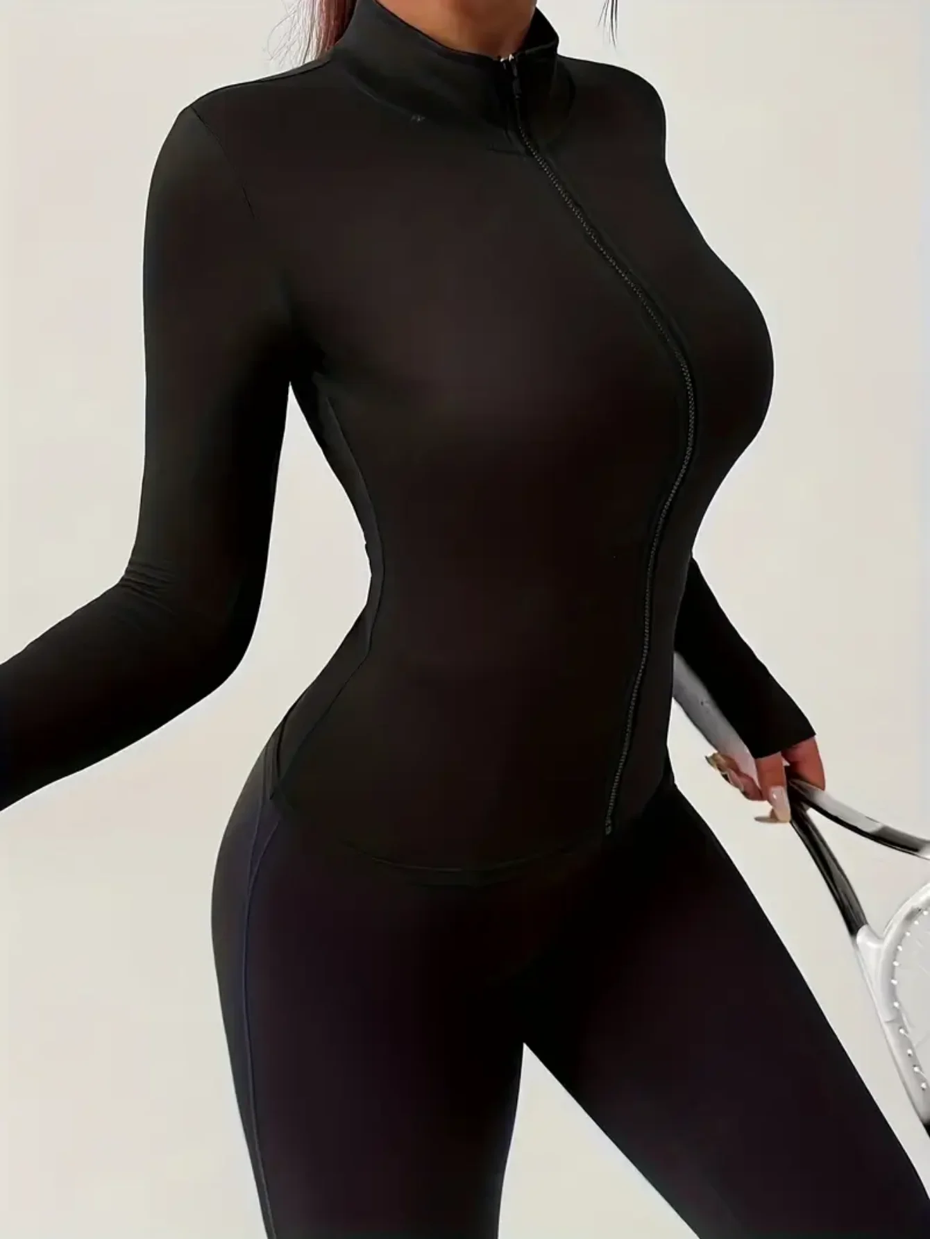 

Женская профессиональная спортивная куртка для бега, велоспорта, фитнеса с длинными рукавами, тренировочная куртка для пилатеса, бега на открытом воздухе, тенниса, спортивная куртка