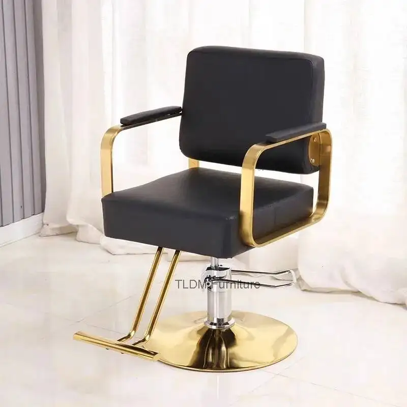 Stainless Steel Arm Barber Chair Auxiliary Beauty Soft Seat Tattoo Barber Chair Professional Hair Salon Furniture Silla XYBC