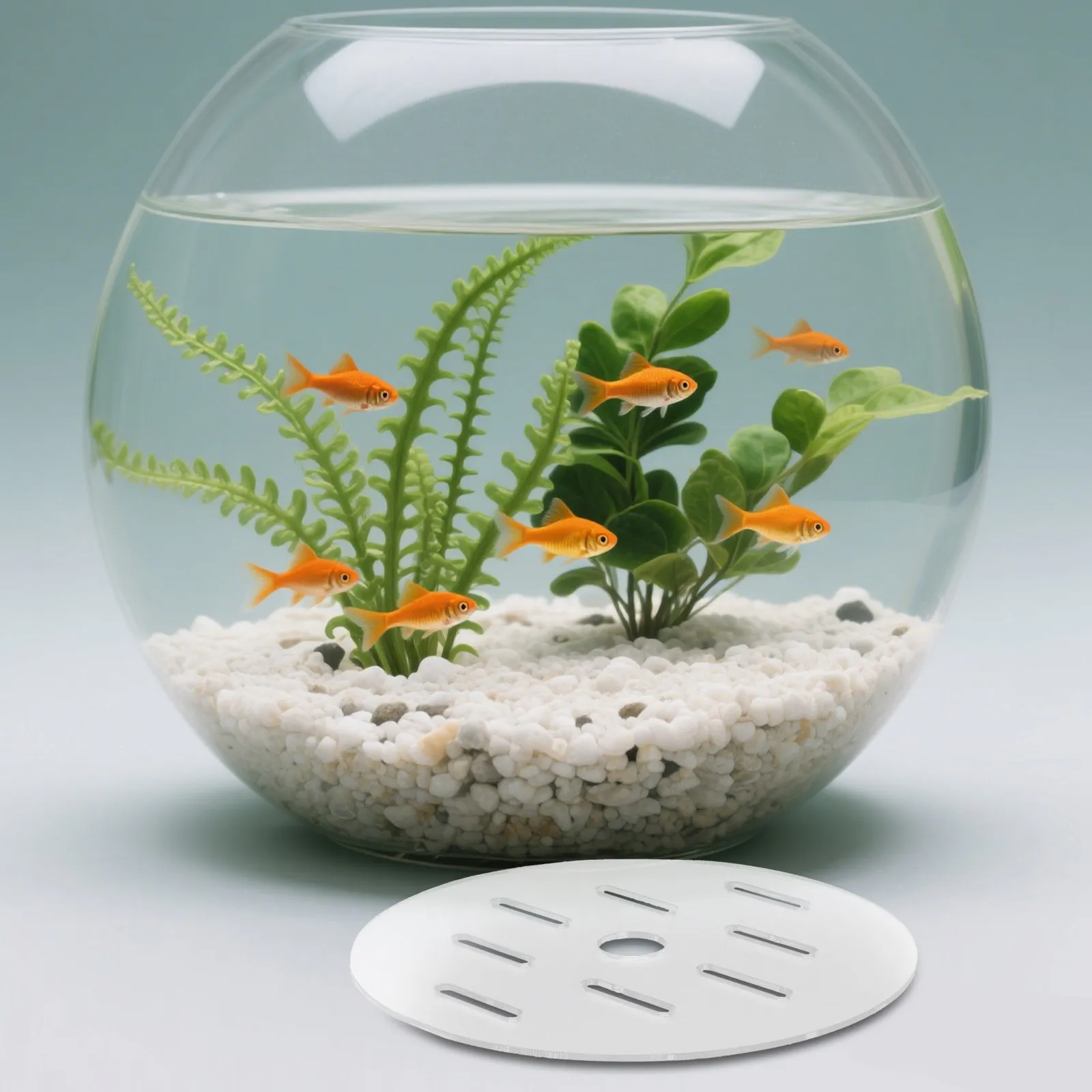 

Acrylic Aquarium Anti Jumping Lid 22Cm Transparent Fish Tank Cover Escape Proof Round Fish Bowl Lid Turtle Shrimp Tank Accessory