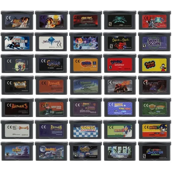 

GBA Video Game Cartridge 32 Bit Game Card Rhythm Heaven R-Type Summon Night sSonic Sigma Star for Fan Gift