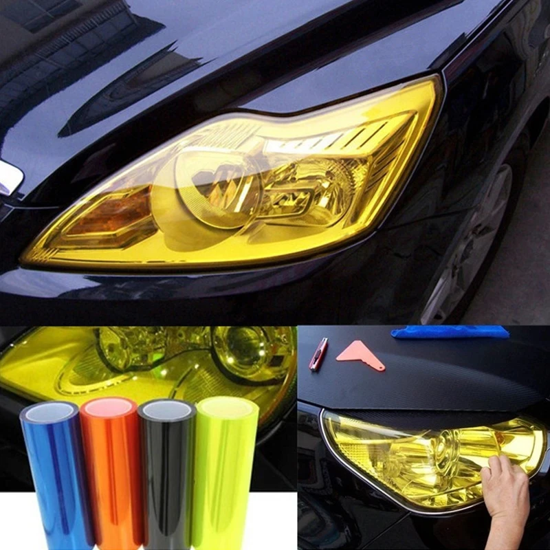 

Gloss Transparent Light Black Smoke PVC Film Tint 30 X60cm Auto Car Light Headlight Taillight Tint Vinyl Film Sticker Wrap Cover