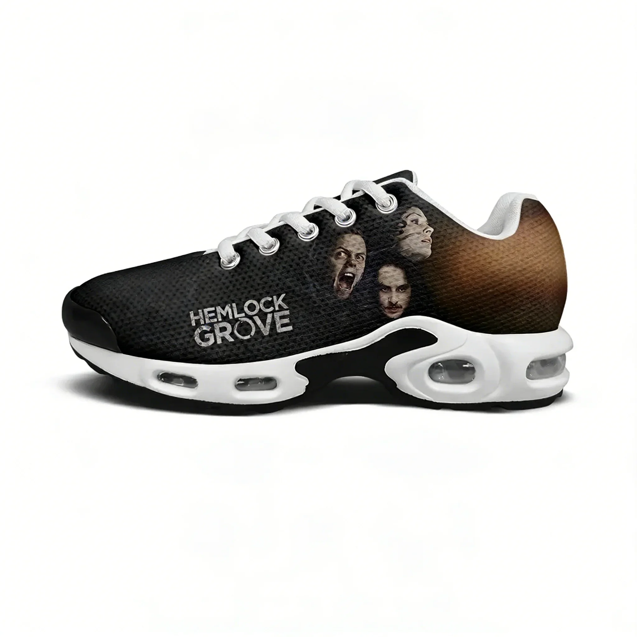 Hemlock Grove, calzado deportivo ligero, zapatillas con amortiguación de aire hechas a medida, zapatillas de deporte con estampado de pareja a la moda para hombre y mujer, zapatos personalizados