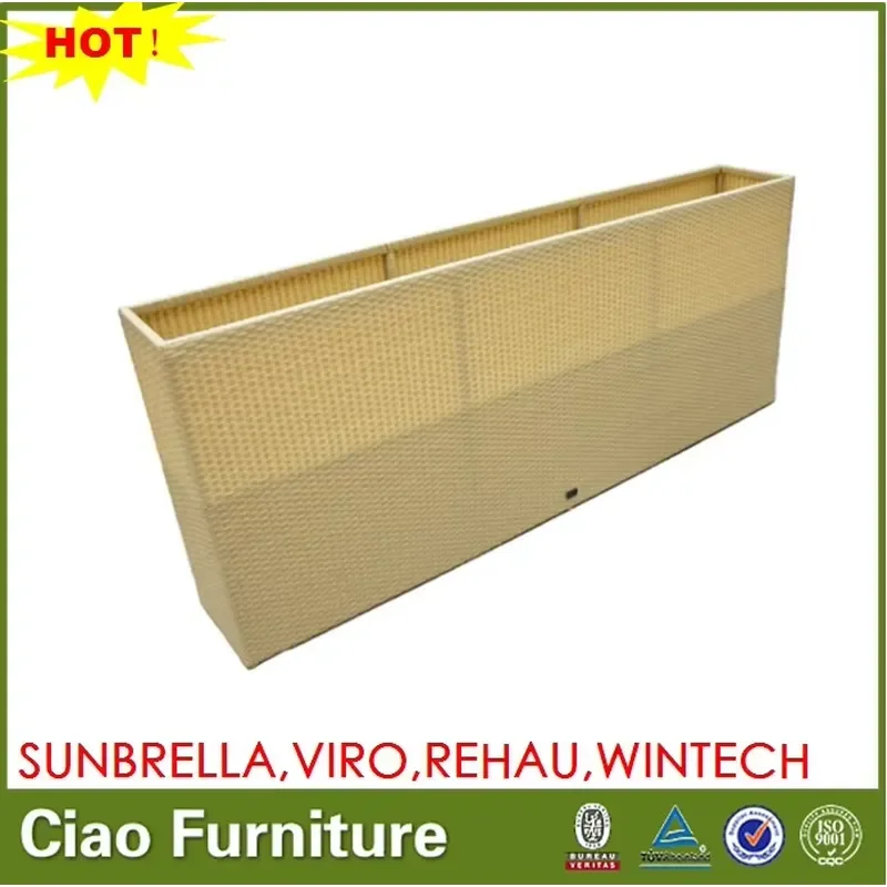 Big Long Wicker Plant Rattan Flower Pot
