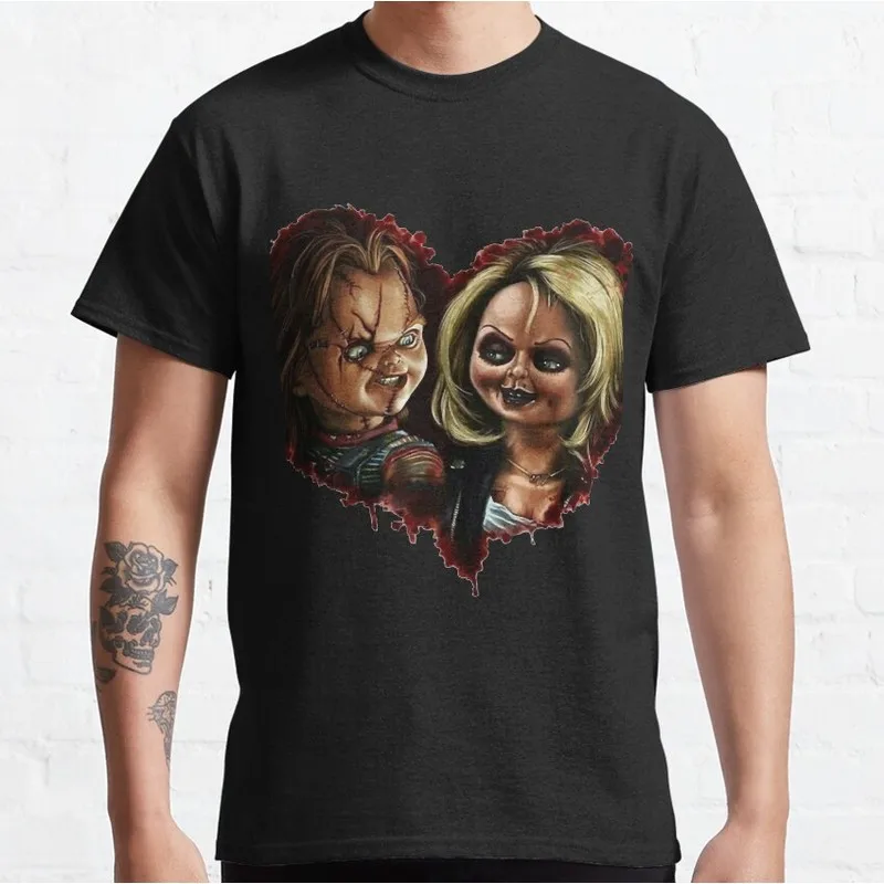 Chucky Child's Play Graphic T-Shirt Killer Doll Unisex Tee 0126 Cotton Short Sleeve Cult Slasher Horror Halloween Casual Tops
