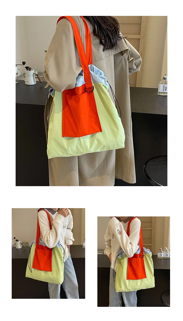 Large Nylon Tote Bag Shoulder Bags for Women Handbag and Purses 2024 New Ladies shopping Travel Bags Trendy Designer