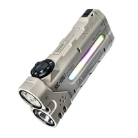 Multi functional MAO Flat LED Flashlight 4360Lumens Rechargeable Searchlight with Magnetic Tail for Hiking Daily Carrying Patrol