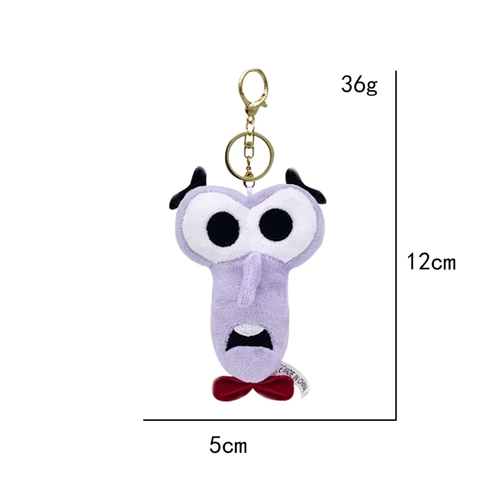 Cartoon Inside Out 2 Plush KeyChain Joy Sadness Plush Pendant Disney Fear Anxiety Anger Disgust Key Ring Pendant Couple Pendant